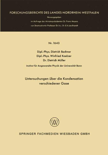 Dietrich Bachner - Untersuchungen über die Kondensation verschiedener Gase, E-bok