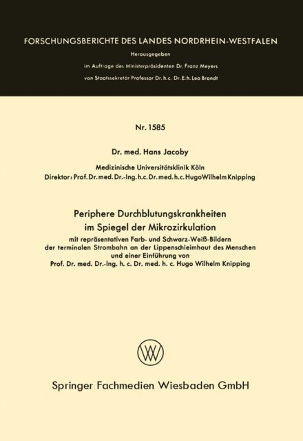 Hans Jakoby - Periphere Durchblutungskrankheiten im Spiegel der Mikrozirkulation, E-bok
