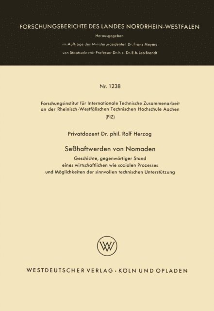 Rolf Herzog - Seßhaftwerden von Nomaden, E-bok