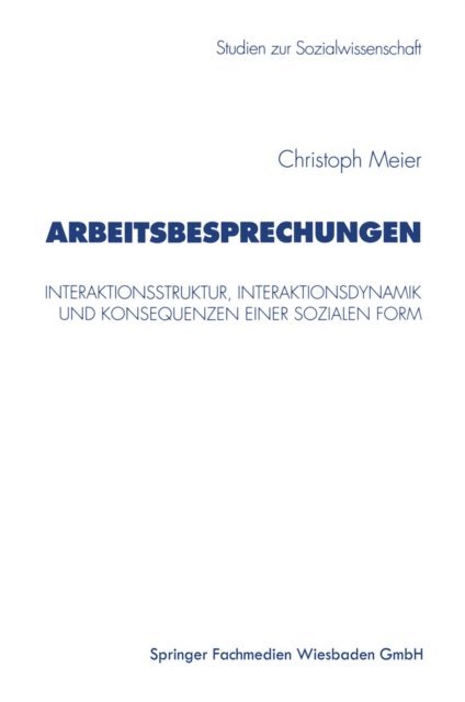 Christoph Meier - Arbeitsbesprechungen, E-bok