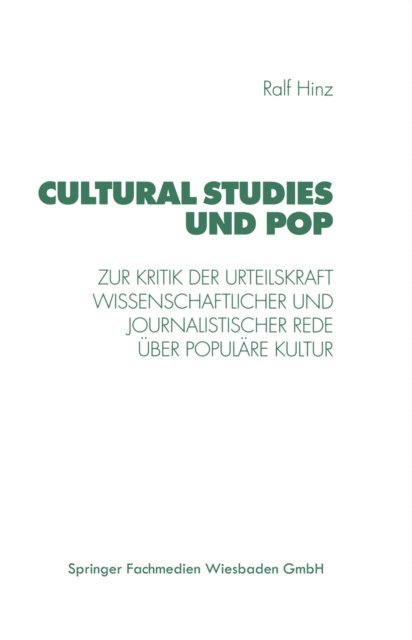Ralf Hinz - Cultural Studies und Pop, E-bok