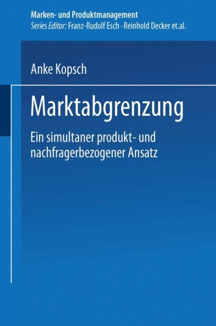 Anke Kopsch - Marktabgrenzung, E-bok
