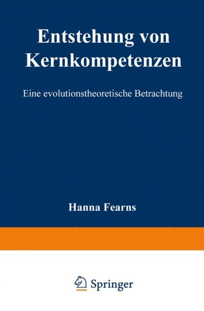 Hanna Fearns - Entstehung von Kernkompetenzen, E-bok