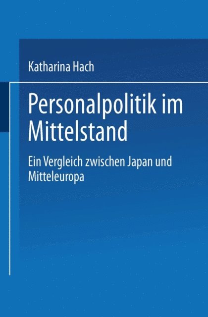 Katharina Hach - Personalpolitik im Mittelstand, E-bok