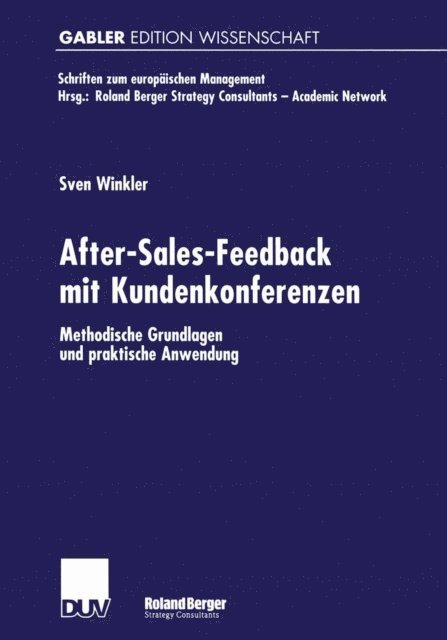Sven Winkler - After-Sales-Feedback mit Kundenkonferenzen, E-bok