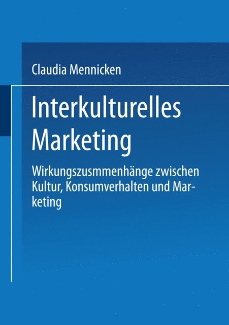 Claudia Mennicken - Interkulturelles Marketing, E-bok