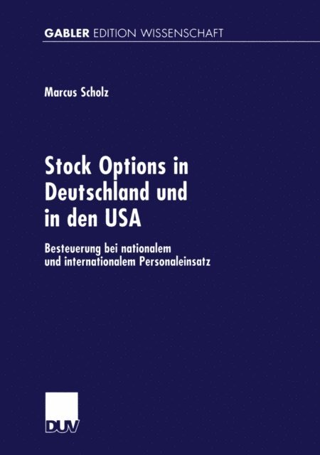 Marcus Scholz - Stock Options in Deutschland und in den USA, E-bok