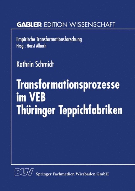 Kathrin Schmidt - Transformationsprozesse im VEB Thüringer Teppichfabriken, E-bok