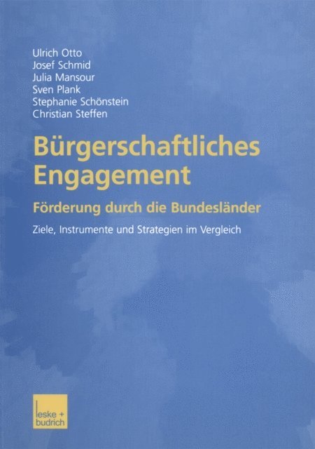 Christian Steffen, Stephanie Schonstein, Sven Plank, Julia Mansour, Josef Schmid, Ulrich Otto - Bürgerschaftliches Engagement, E-bok