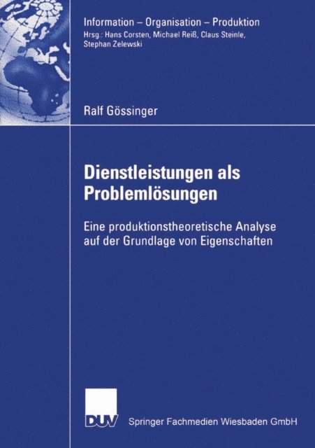 Ralf Gossinger - Dienstleistungen als Problemlösungen, E-bok