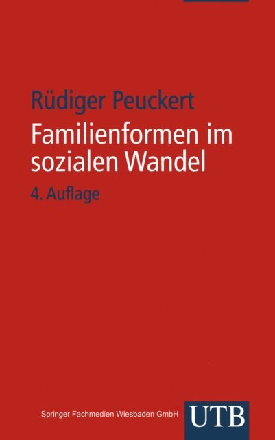 Rudiger Peuckert - Familienformen im sozialen Wandel, E-bok