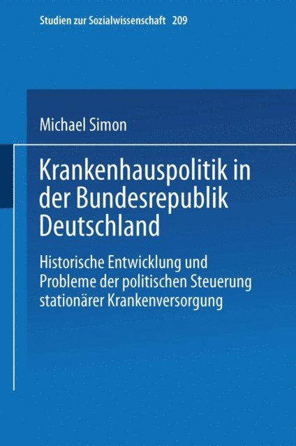 Michael Simon - Krankenhauspolitik in der Bundesrepublik Deutschland, E-bok