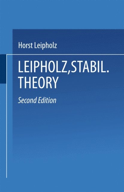 Horst Leipholz - Stability Theory, E-bok