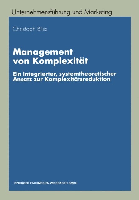 Christoph Bliss - Management von Komplexität, E-bok