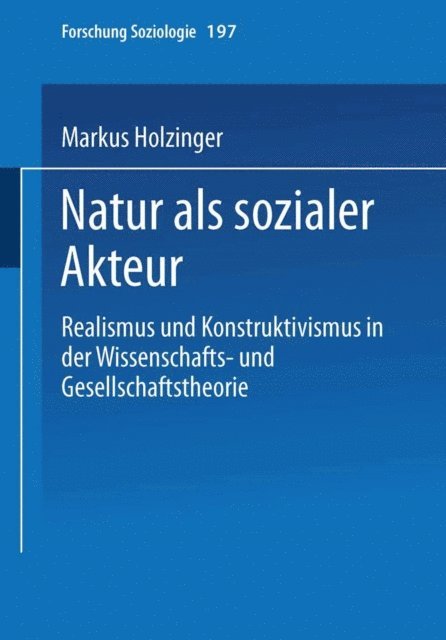 Markus Holzinger - Natur als sozialer Akteur, E-bok
