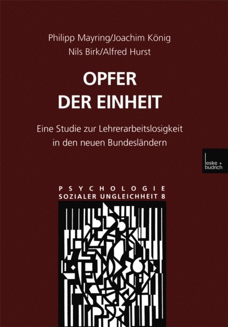 Alfred Hurst, Nils Birk, Joachim Konig, Philipp Mayring - Opfer der Einheit, E-bok