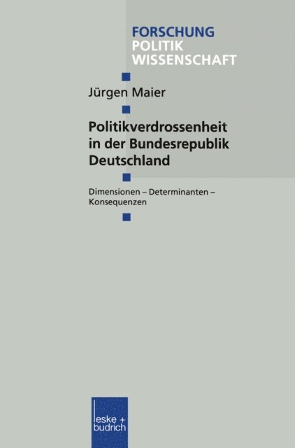 Jurgen Maier - Politikverdrossenheit in der Bundesrepublik Deutschland, E-bok