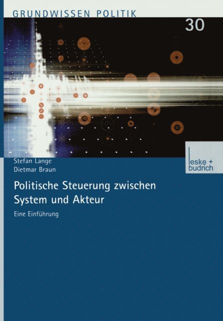 Dietmar Braun, Stefan Lange - Politische Steuerung zwischen System und Akteur, E-bok