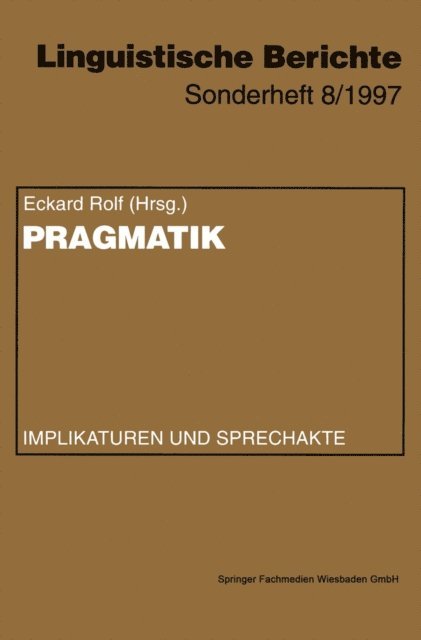 Eckard Rolf - Pragmatik, E-bok