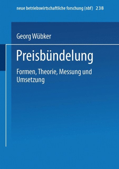 Georg Wubker - Preisbündelung, E-bok