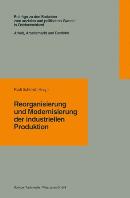 Rudi Schmidt - Reorganisierung und Modernisierung der industriellen Produktion, E-bok