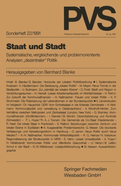 Bernhard Blanke - Staat und Stadt, E-bok