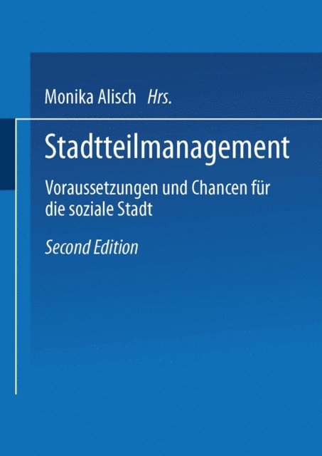 Monika Alisch - Stadtteilmanagement, E-bok