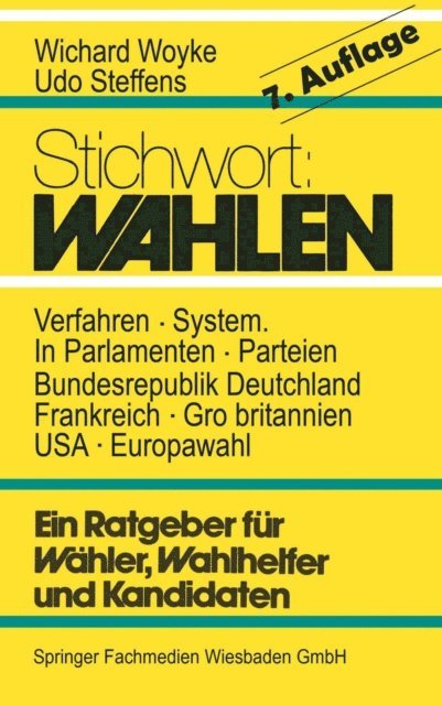 Wichard Woyke - Stichwort: Wahlen, E-bok