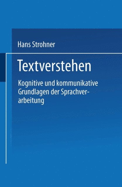 Hans Strohner - Textverstehen, E-bok