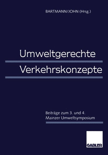 Klaus-Dieter John, Hermann Bartmann - Umweltgerechte Verkehrskonzepte, E-bok