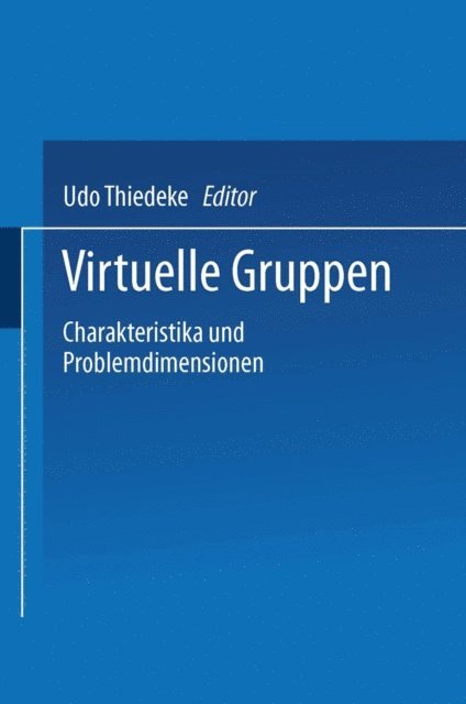 Udo Thiedeke - Virtuelle Gruppen, E-bok
