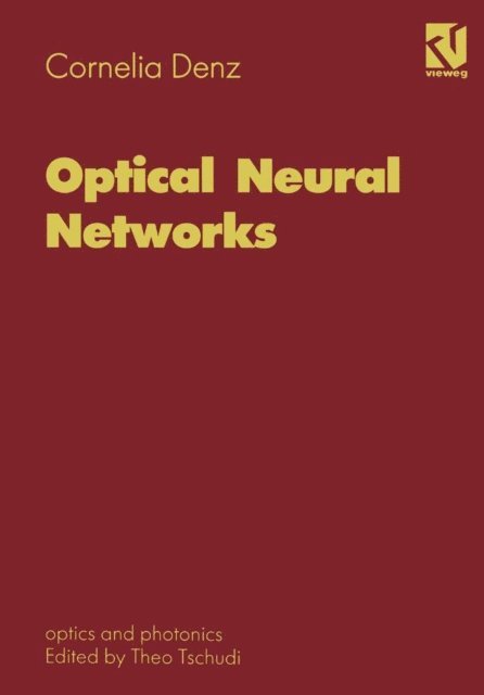Cornelia Denz - Optical Neural Networks, E-bok