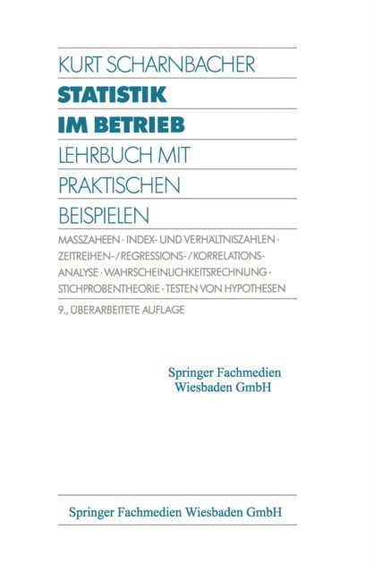 Kurt Scharnbacher - Statistik im Betrieb, E-bok