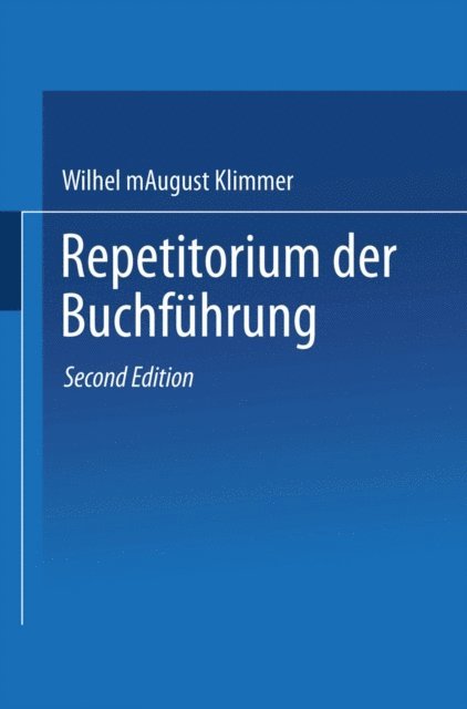 August Klimmer - Repetitorium der Buchführung, E-bok