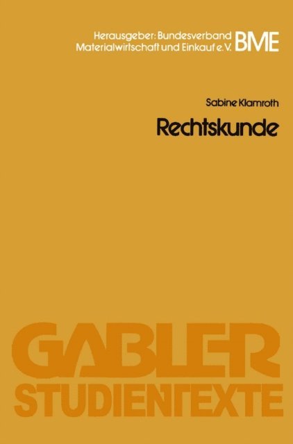 Sabine Klamroth - Rechtskunde, E-bok