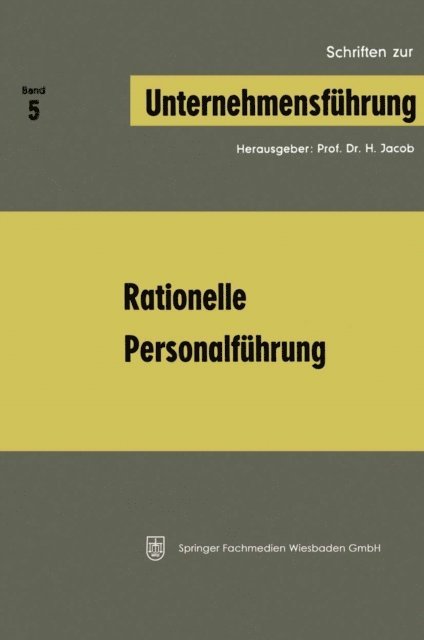 H. Jacob - Rationelle Personalführung, E-bok