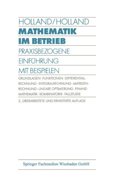Doris Holland, Heinrich Holland - Mathematik im Betrieb, E-bok