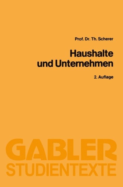 Theo Scherer - Haushalte und Unternehmen, E-bok