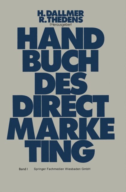Heinz Dallmer - Handbuch des Direct-Marketing, E-bok
