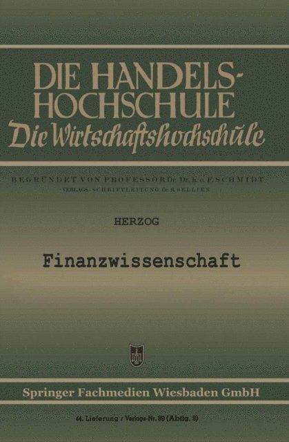 Richard Herzog - Finanzwissenschaft, E-bok