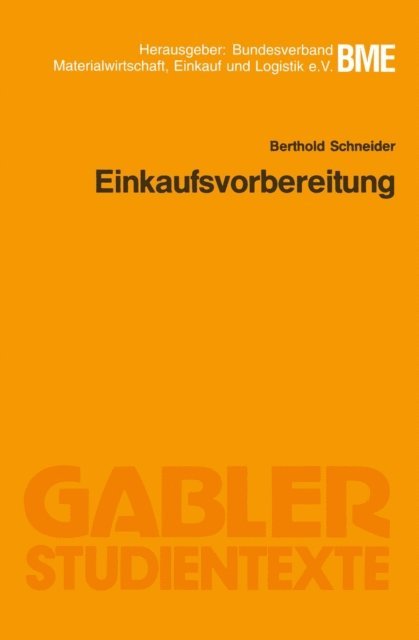 Berthold Schneider - Einkaufsvorbereitung, E-bok