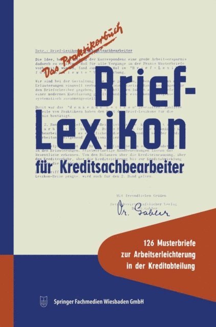 Jurgen W. Werhahn - Brief-Lexikon für Kreditsachbearbeiter, E-bok