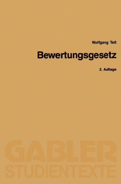 Wolfgang Te - Bewertungsgesetz, E-bok