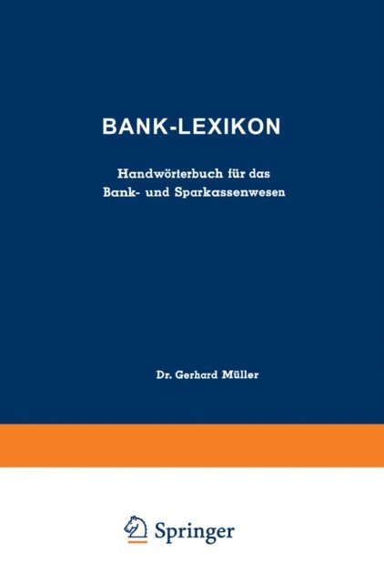 Gerhard Muller - Bank-Lexikon, E-bok