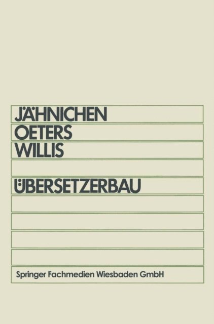Stefan Jahnichen - Übersetzerbau, E-bok
