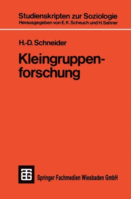 H. -D. Schneider - Kleingruppenforschung, E-bok