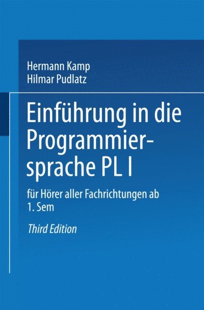 Hermann Kamp - Einführung in die Programmiersprache PL/I, E-bok