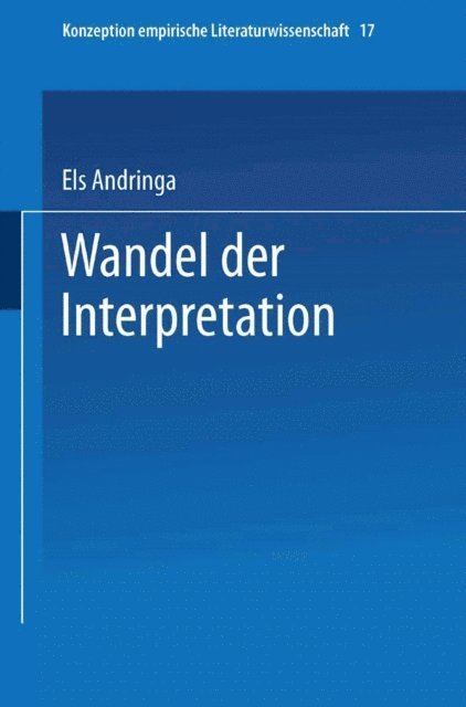 Els Andringa - Wandel der Interpretation, E-bok