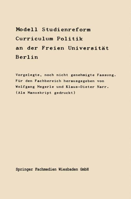 Klaus Megerle - Modell Studienreform, E-bok