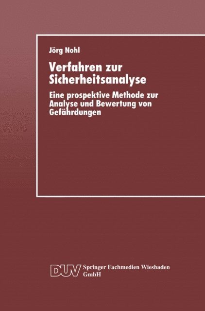 Jorg Nohl - Verfahren zur Sicherheitsanalyse, E-bok